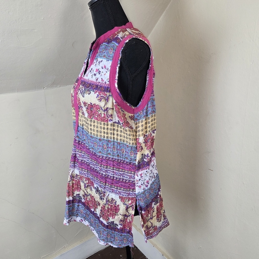 Unique Spectrum Multicolor Sparkling Tunic Top Si… - image 3